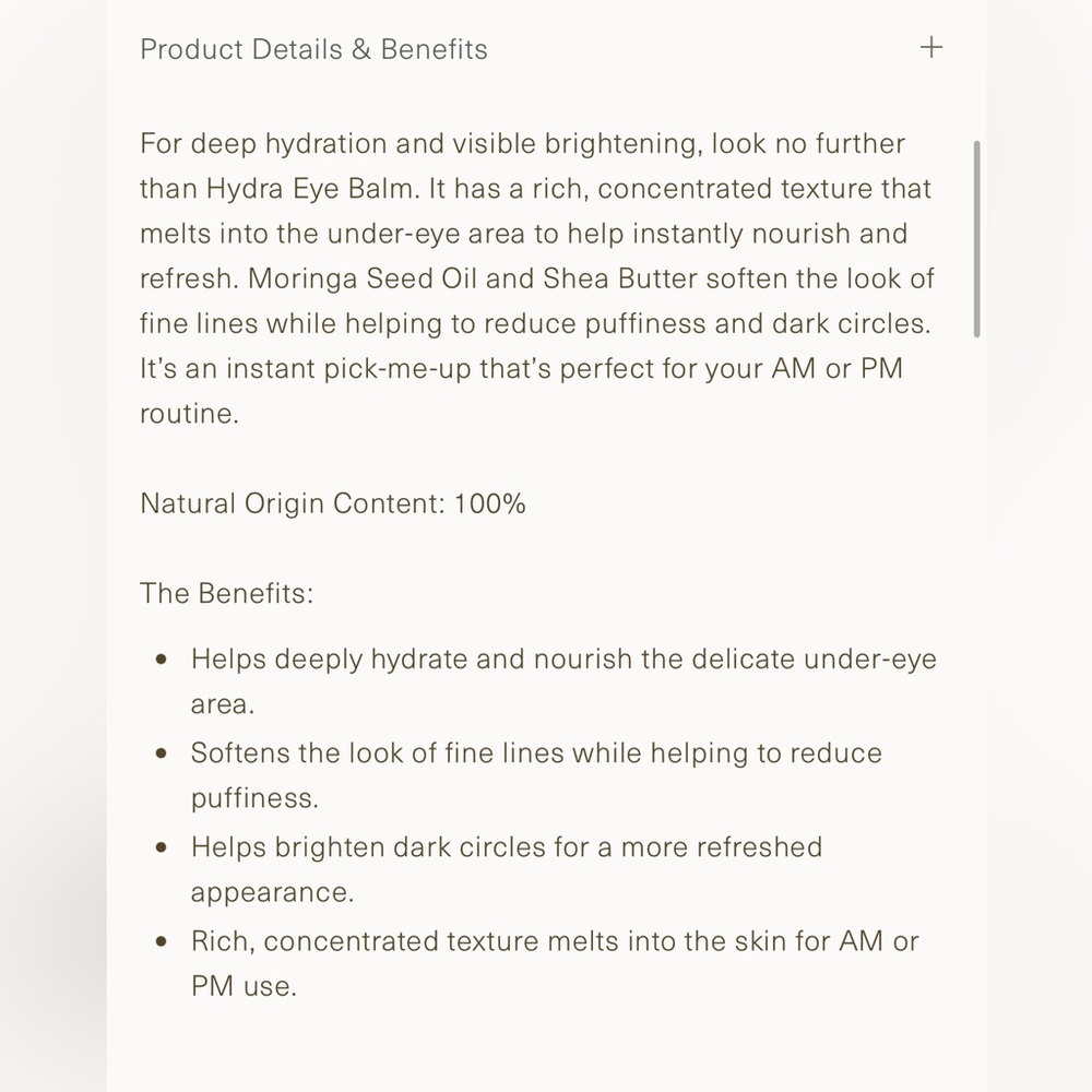 Oak Essentials x Jenni Kayne Full Sized Hydra Eye Balm 10g/0.35oz Retail $55 - Picture 9 of 15